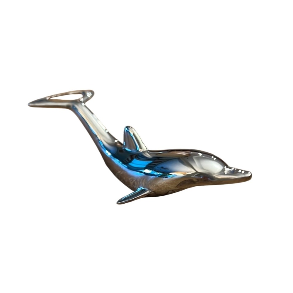 Dolphin Bottle‎ Opener Silver Plated Nautical Barware Kitchen Decor Mid Century